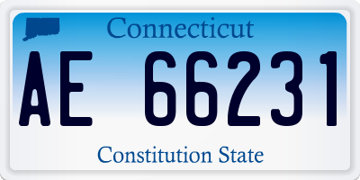 CT license plate AE66231