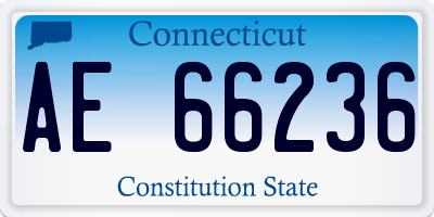 CT license plate AE66236