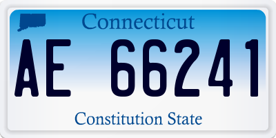 CT license plate AE66241
