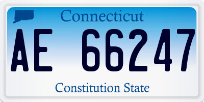 CT license plate AE66247