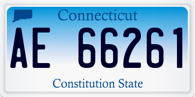 CT license plate AE66261