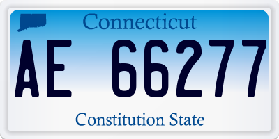 CT license plate AE66277