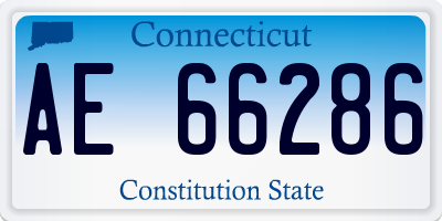 CT license plate AE66286