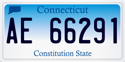CT license plate AE66291