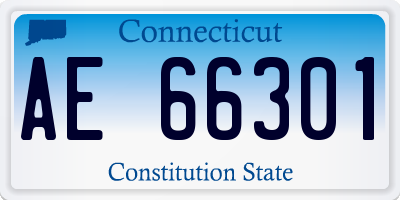 CT license plate AE66301