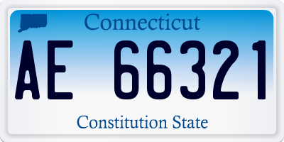 CT license plate AE66321