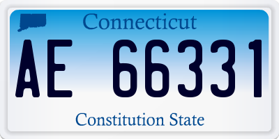 CT license plate AE66331