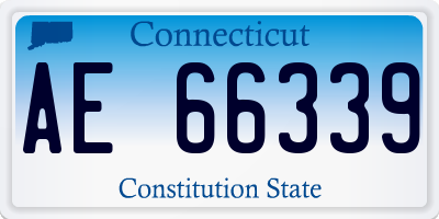 CT license plate AE66339