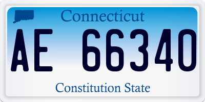 CT license plate AE66340