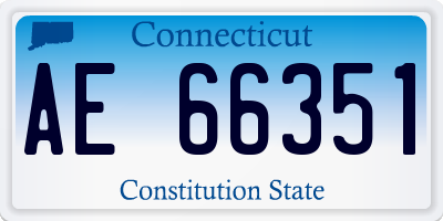 CT license plate AE66351