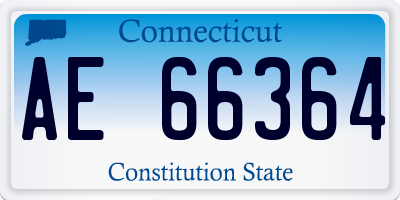 CT license plate AE66364