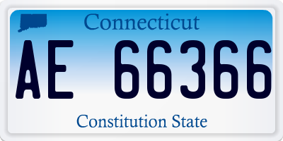 CT license plate AE66366
