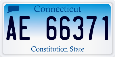 CT license plate AE66371