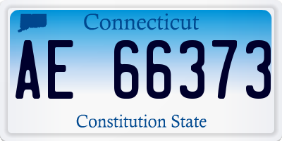 CT license plate AE66373