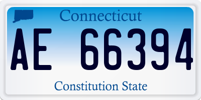 CT license plate AE66394
