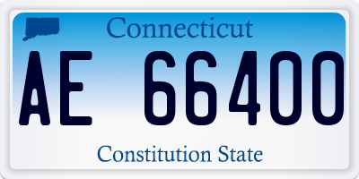 CT license plate AE66400