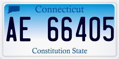 CT license plate AE66405