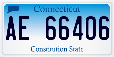 CT license plate AE66406