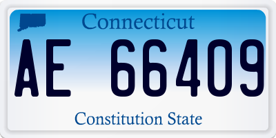 CT license plate AE66409