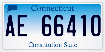 CT license plate AE66410