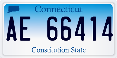 CT license plate AE66414