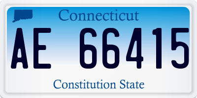 CT license plate AE66415