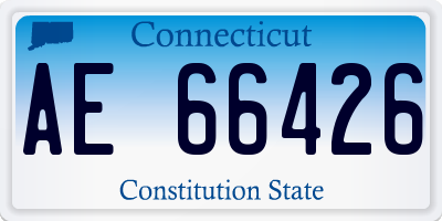 CT license plate AE66426