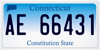 CT license plate AE66431