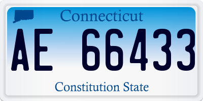 CT license plate AE66433