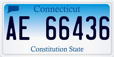 CT license plate AE66436