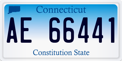 CT license plate AE66441