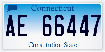 CT license plate AE66447