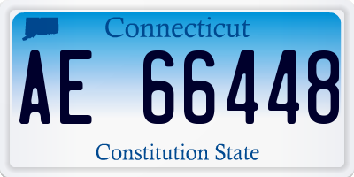 CT license plate AE66448