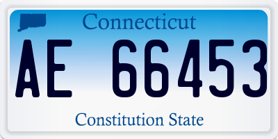 CT license plate AE66453