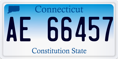 CT license plate AE66457