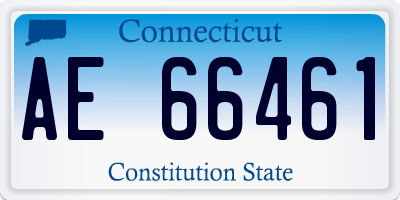 CT license plate AE66461