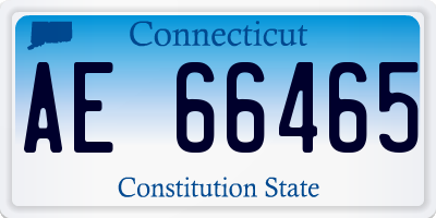 CT license plate AE66465