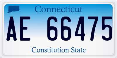CT license plate AE66475