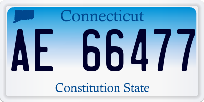 CT license plate AE66477
