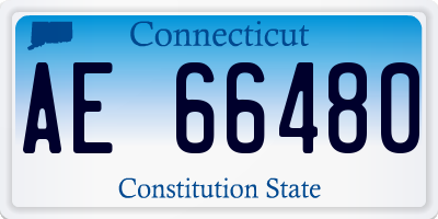CT license plate AE66480