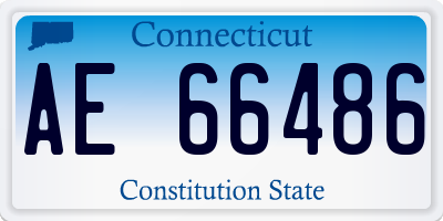 CT license plate AE66486