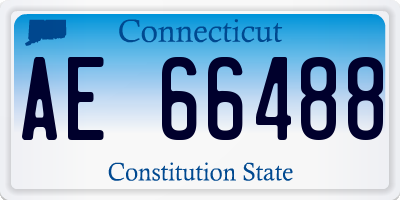 CT license plate AE66488