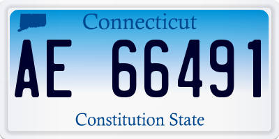 CT license plate AE66491