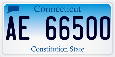 CT license plate AE66500