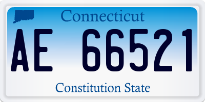 CT license plate AE66521