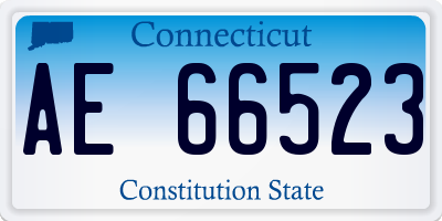 CT license plate AE66523