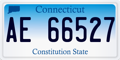 CT license plate AE66527