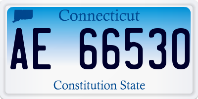 CT license plate AE66530