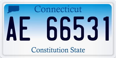 CT license plate AE66531