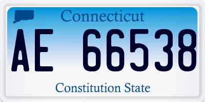 CT license plate AE66538